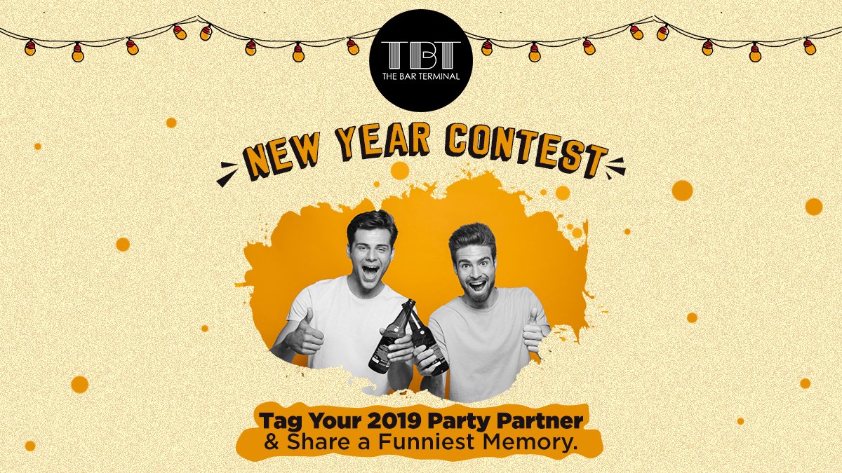 thebarterminal's tweet photo. #ContestAlert ๐ฃ
Tag your party partner and share the funniest memory of yours from 2019.
๐ป
Like, share & tag!!
For terms & conditions
https://t.co/CSyiBBuD4Z
#NewYearContest #Contest #TheBarTerminal #Mumbai https://t.co/n36LWln309