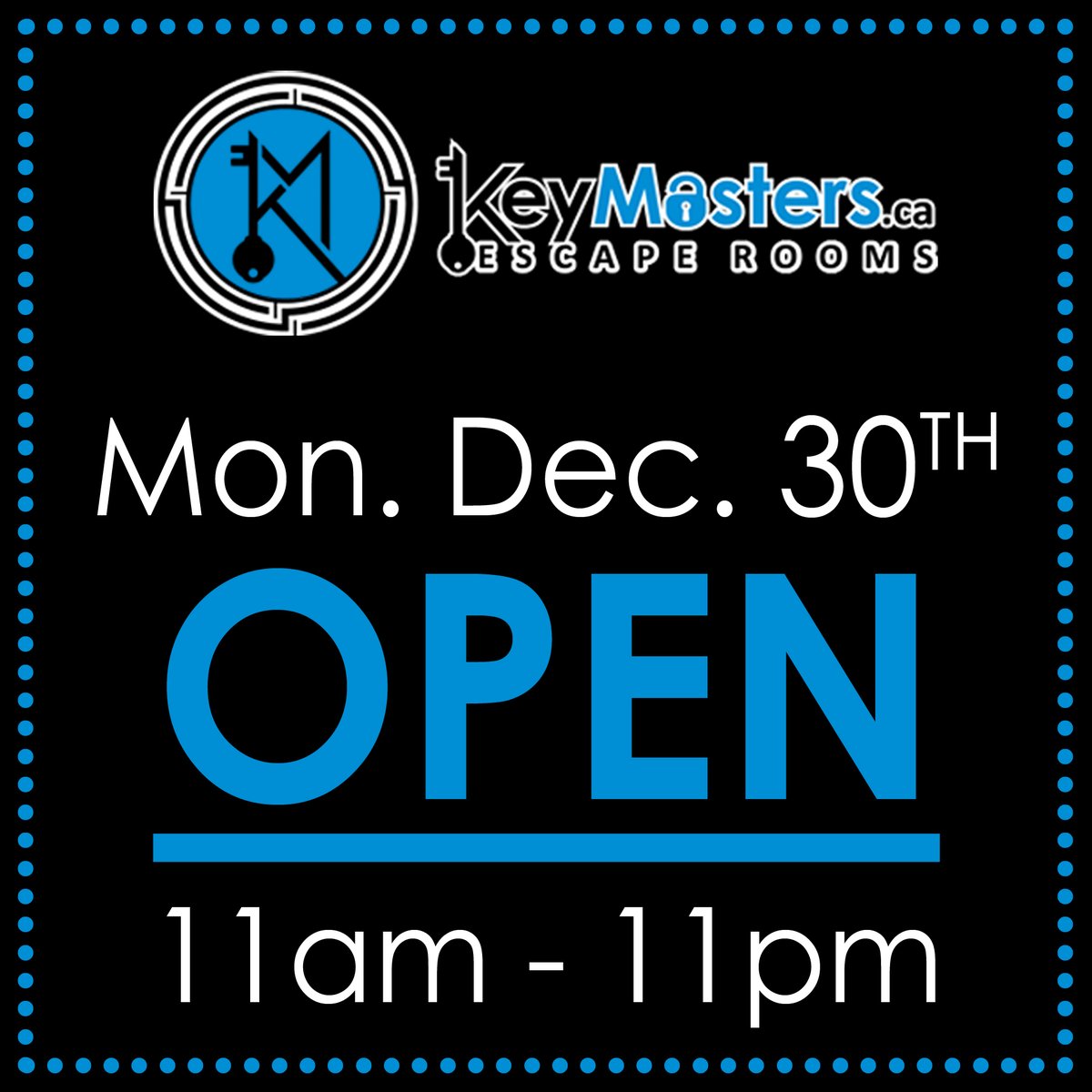 KeyMasters_ca's tweet image. OPEN Today 11AM - 11PM! :)
Enjoy 3 awesome games!
KeyMasters.ca