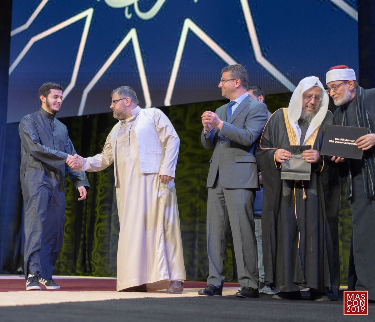 opprayercenter's tweet photo. CONGRATULATIONS 🎉🎊 to our Quran teacher in Quran Academy after-school program; Shaikh Abdullah Wazwaz for he got the 3rd place in the USA National Quran Competition May Allah reward him and grant him success in this life and the next. #MASCON2019 https://t.co/VyqyQ2MwiX