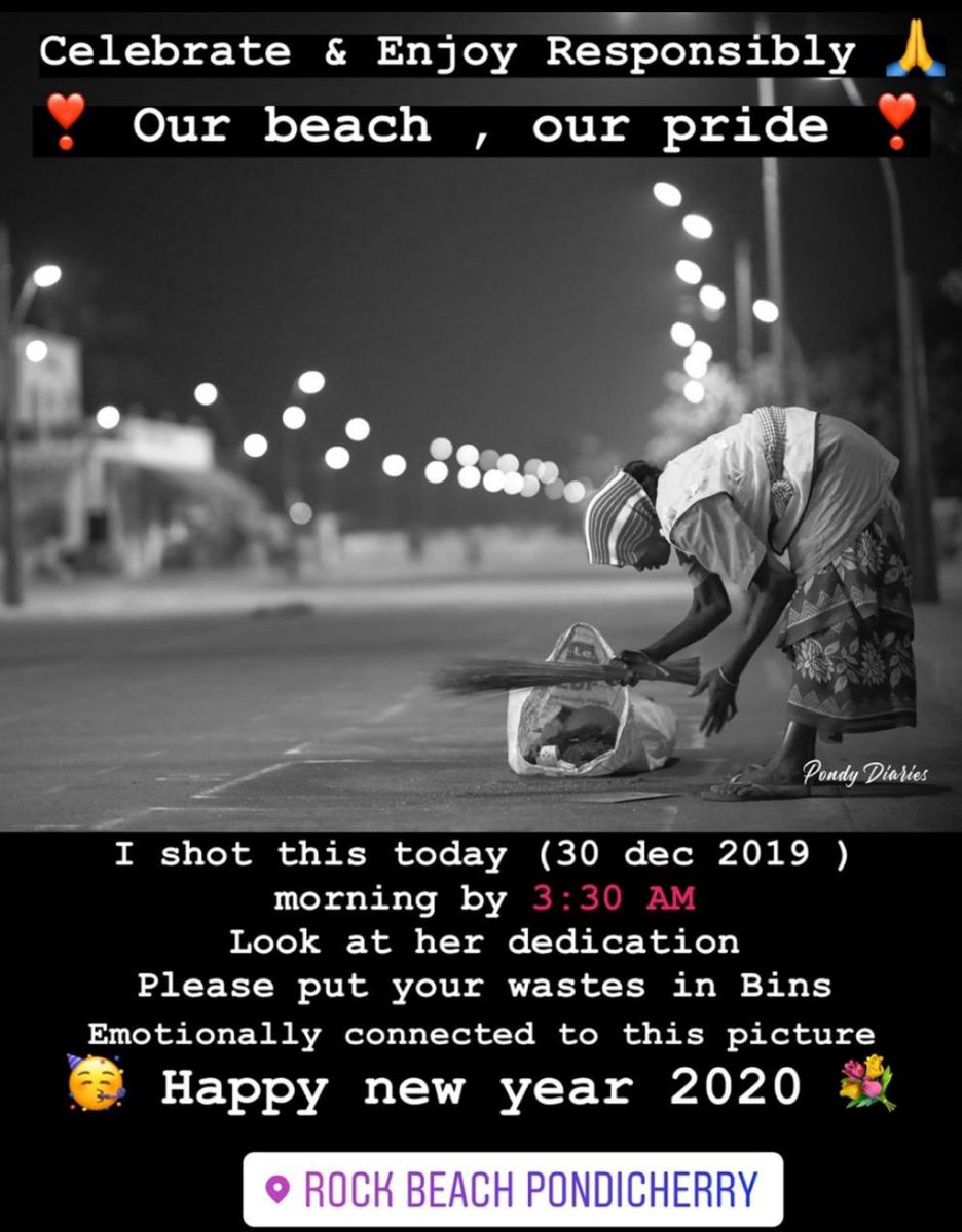 poojaLal1910's tweet photo. Everyday #swachhtaworkers #clean the beach and make a #swachhat puducherry
#SwachhBharatMission #beach #rockbeach Thank you so much #swachhtaworkers and @thekiranbedi @LGov_Puducherry mam made #SwachhBharat and #swath #Puducherry #happynewyear2020 https://t.co/2pYITCUE0v