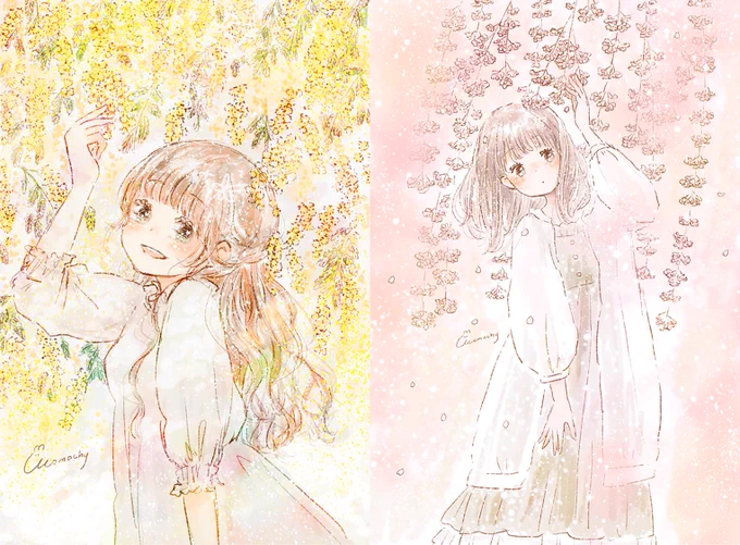 今年3月から描きはじめた、毎月のお花をテーマにしたイラストたち。
あと1月と2月が揃ったら一年分です?

皆さんのお気に入りはどのお花の子でしょうか? 