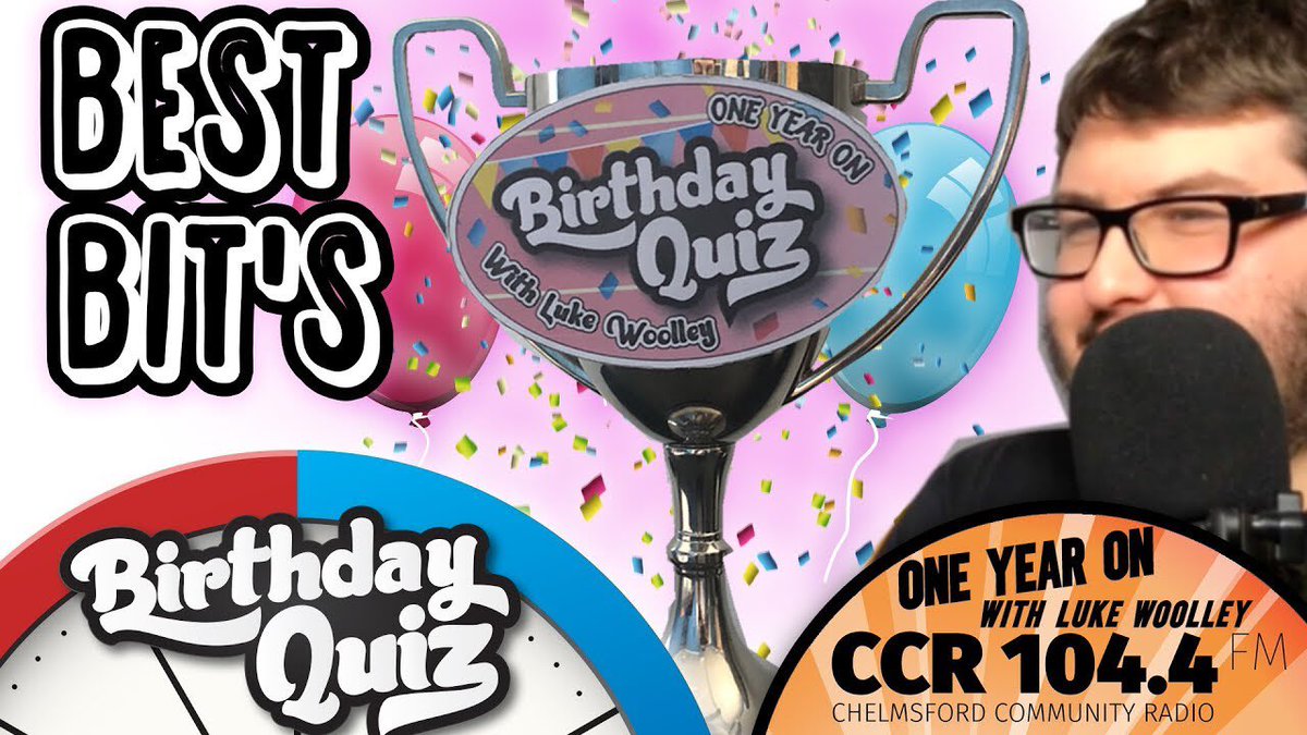 Hey,

Here's The Best Bits of the Birthday Quiz of 2019 on CCR One Year On is out now 🙂 hopefully you enjoy as it was fun to Edit 🙂 link here youtu.be/JL2MVdd2bdE @ChelmsfordCR @TotalChelmsford #ccroneyearon @CCRinthemiddle
