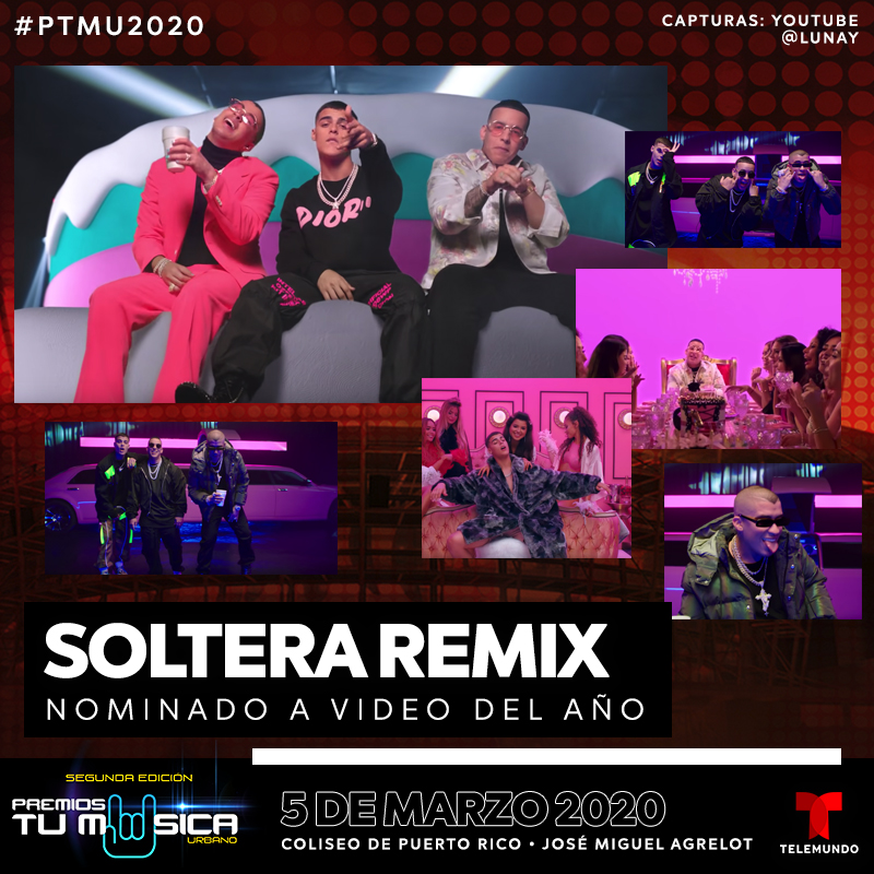premiostumusic1's tweet photo. ¿Cuántas solteras listas para #PTMU2020 🙋 ? #SolteraRemix está nominado como #VideoDelAño ¿Ya votaste por el?
.
.
@mrandmrsent @soraandcompany1 @coliseopr @telemundo @telemundopr https://t.co/IvFxMd5Nok