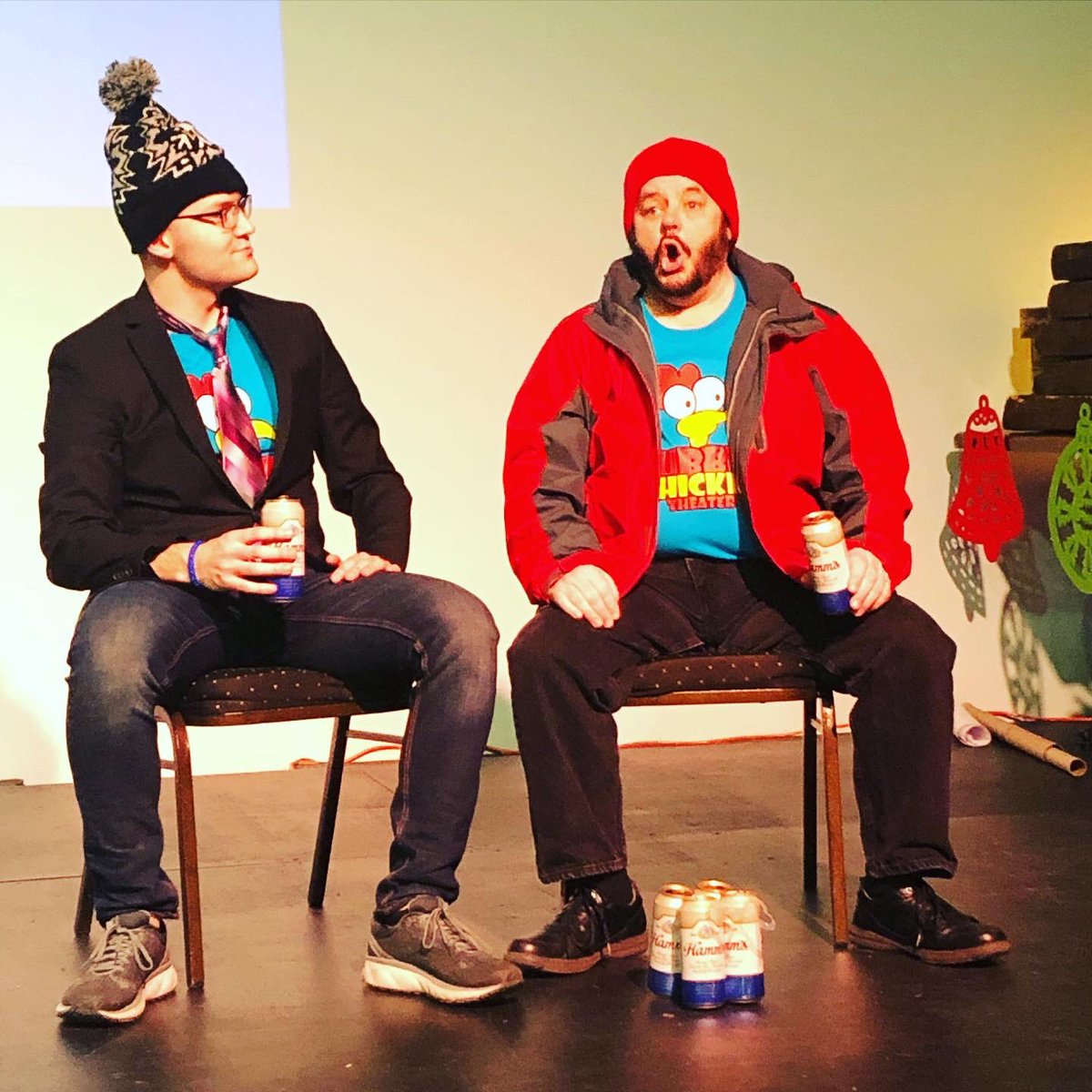 rchickentheater's tweet photo. From the game show “Who Wants To Be A Minnesotan?”
1) The Potluck Patrol has assembled.
2) TV’s @DanHanger at The Hole, figurin’ it a-l-l-l-l out, hey.
#livelocallaughlocal https://t.co/kLA8fw46l4