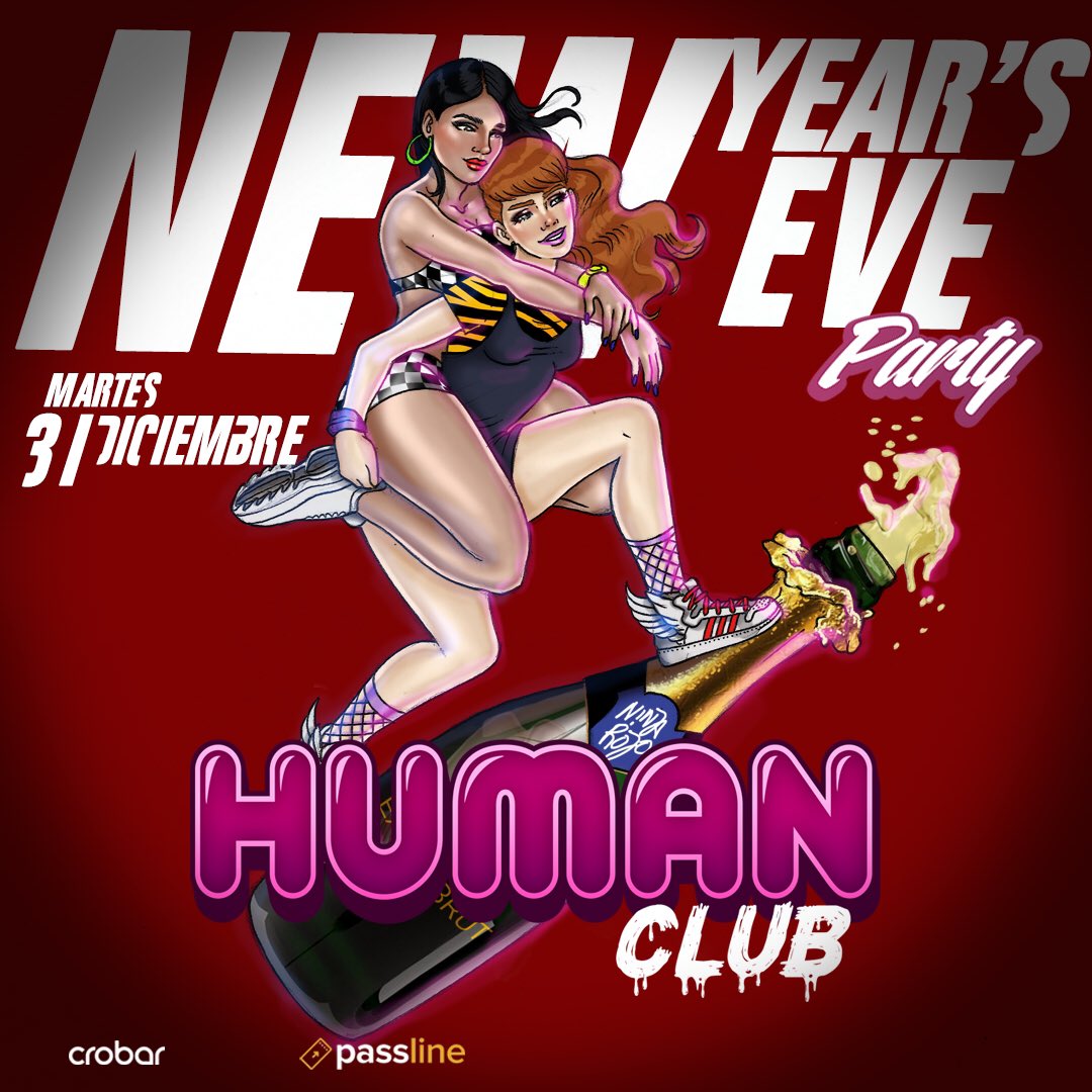 BAGfest's tweet image. ✨🥂★ AÑO NUEVO en Human Club ★ 🥂✨
Vamos a celebrar todos la llegada del 2020
Martes 31 Diciembre 2019 #Crobar 🏳️‍🌈
🎟Tickets en venta -&amp;gt; bit.ly/2P8k1oK