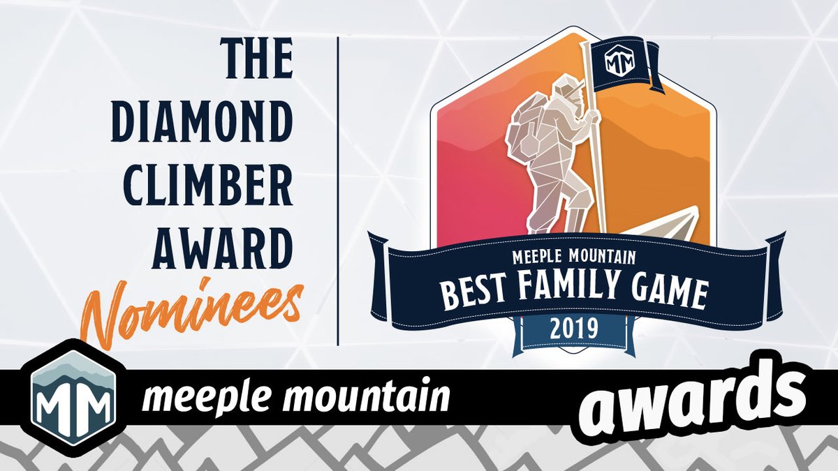 meeplemountain's tweet photo. Join @redmeeplesmash as she reviews the 2019 Best Family Game nominees for Meeple Mountain’s 2nd Annual Diamond Climber Awards.
Titles from @czechgames, @alderac, @stonemaiergames, @BlueOrangeGames, @KeymasterGames, and @PlanBGames_.
https://t.co/XOlhLIms9L
#BestFamilyGame https://t.co/CpGqHOyOcz