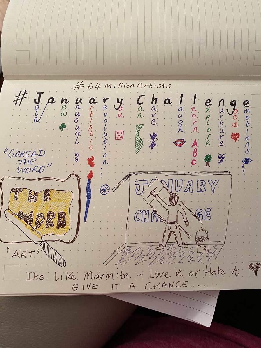 <a href="/allsaintscpt/">All Saints Community</a> Just signed up to #thejanuarychallenge #64MillionArtists <a href="/64M_Artists/">64 Million Artists</a> a fun way to encourage creativity and wellbeing. #peersupport #wellbeing #imnoartist #mindfulness