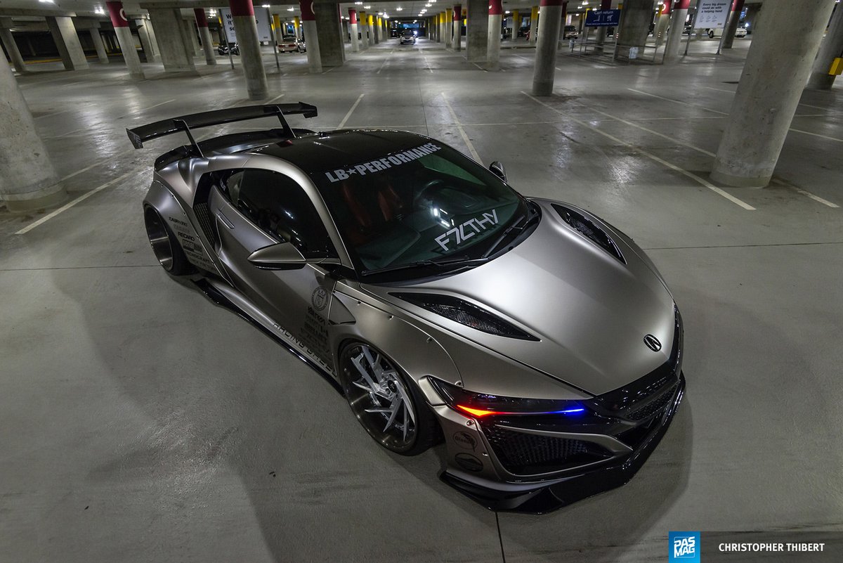 PASMAG's tweet photo. To the victors go the spoils, and the effort put into this build, much like any of J.J. Dubec’s previous work, did not go unnoticed when it showed up at #SEMA. https://t.co/tQNLUx9zkO

#pasmag #featurecar #acura #nsx #libertywalk #f7lthy #morel #mosconi #metra #basf #airlift https://t.co/CyWfoqTugW