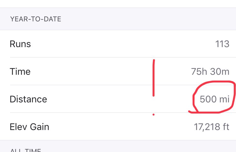 ItsJimmyPhillip's tweet photo. Please excuse the #RunningSpam, but I am very proud to have passed 500 miles for the year (300+ with Jess🐶). 18 months ago I’d barely run a step unless it was chasing a ball. Also very proud to have somehow not lost a single lb while doing it! 🍔🍺🍷 https://t.co/5ABzbonW1J