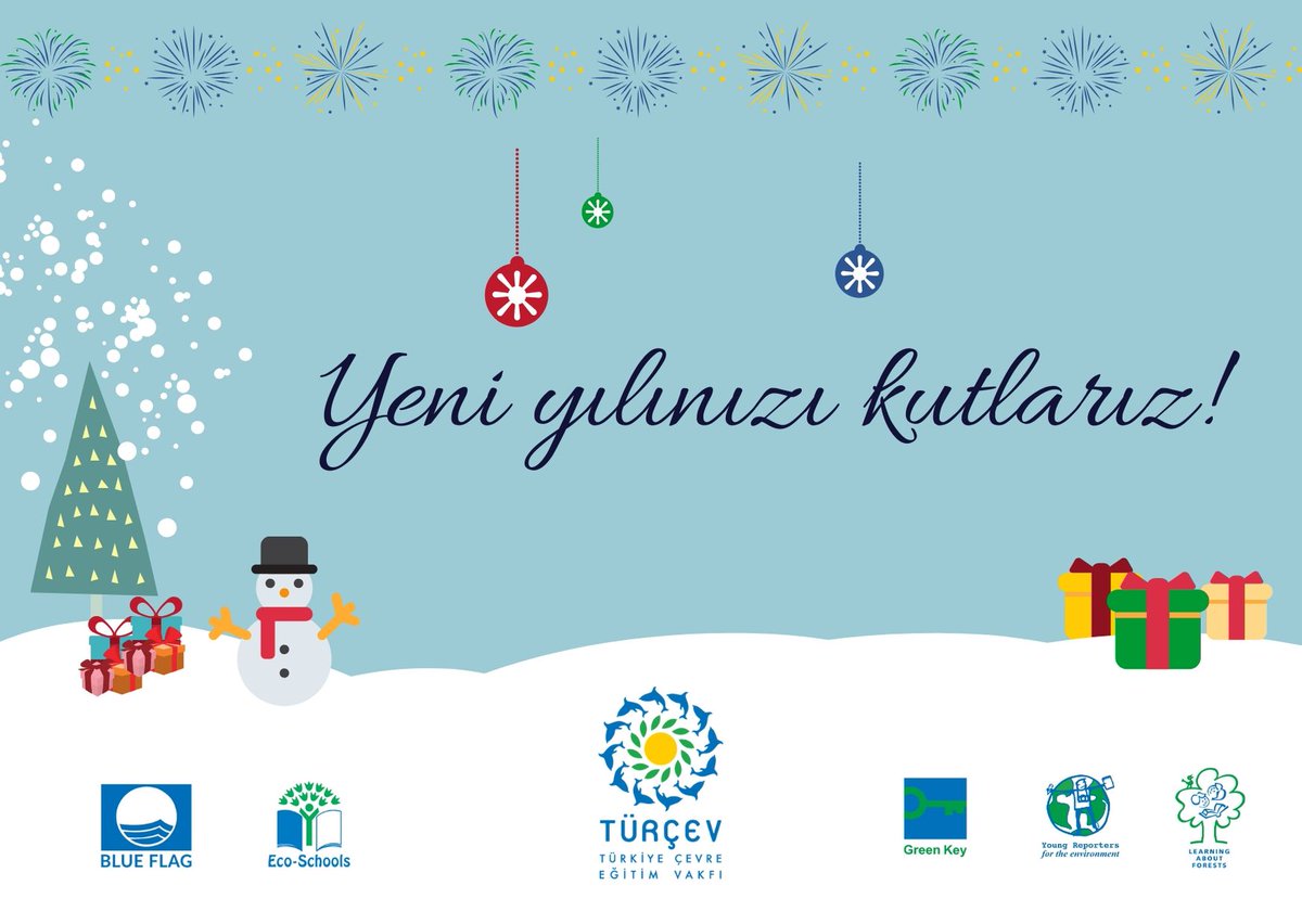 TÜRÇEV ailesi olarak yeni yılınızı kutlarız!

#TÜRÇEV #FEEglobal #GreenKeyTurkey #blueflagturkey #yre_turkey #leaf_turkey #ecoschool_turkey #GlobalGoals #sustainability #educationforsustainability