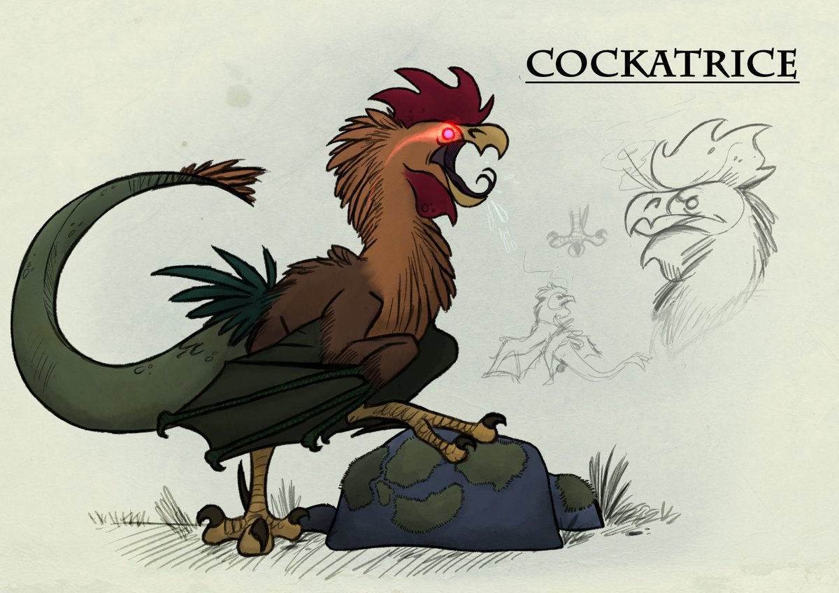 cockatrice #basilisk #fantasy #dnd.