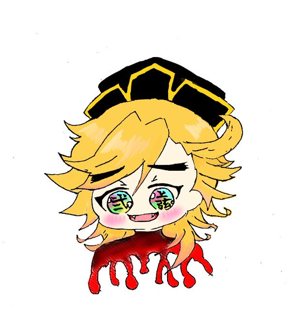 跪くろろむ✿さんがTwitterに投稿した童磨(鬼滅の刃)のイラスト。