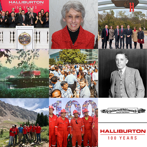 Halliburton's tweet photo. As we wrap up our 100-year anniversary and look forward to our next, we want to thank everyone who has helped us celebrate over the past year! Here are our top photos highlighting how we celebrated and gave back! #HAL100 https://t.co/gxSdMPOfy2