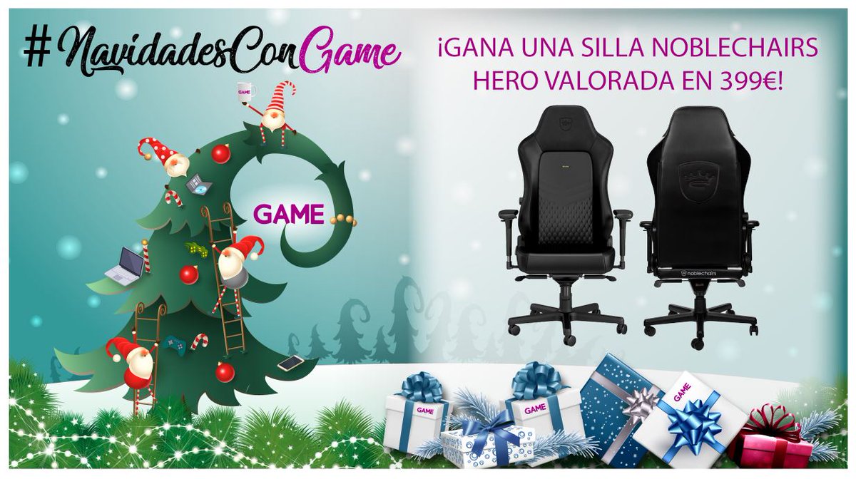 VideojuegosGAME's tweet photo. ¡Que no pare la fiesta! 💃 Sorteamos esta SILLA GAMING NOBLECHAIRS HERO valorada en 399€ para tu culito 🍑

🔄 RT.
🏃 Síguenos, y a @noblechairsES.
📝 Responde con #NavidadesConGAME.
⏲ Participa hasta el 03/01/2020 a las 10AM.

*Sorteo solo válido en España. https://t.co/8FAiZq8G27