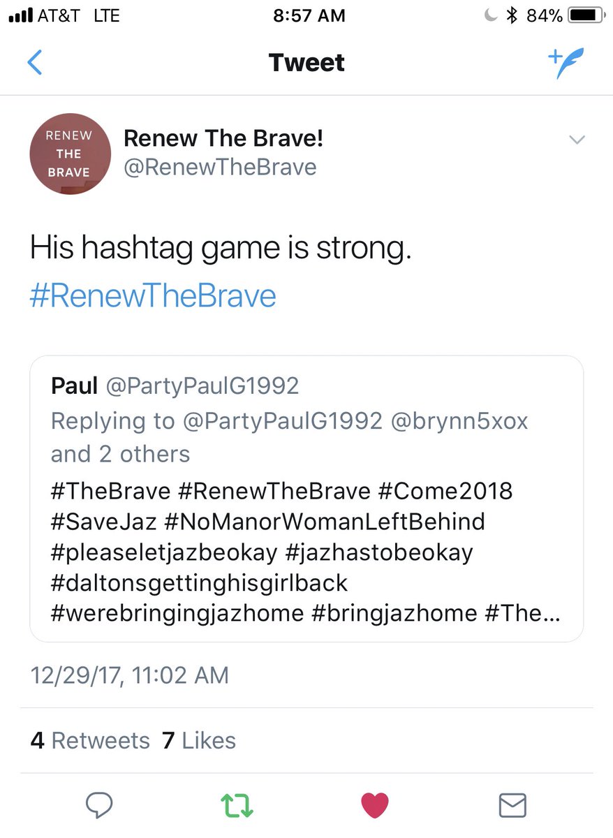 PartyPaulG1992's tweet photo. Every single tweet related to the #RenewTheBrave/#RedeployTheBrave campaign. Even mine 

#TwitterMomentsOfTheDecade

 @duda_cantaluppi @JayMcChaos @eniledam05 @popcultureview @scrappnfan @islandshortie @thebravefan @LoveTheBrave1 @SBOfficialTrend @CristinaMJones @apriluvn https://t.co/V6QAyzp2gx
