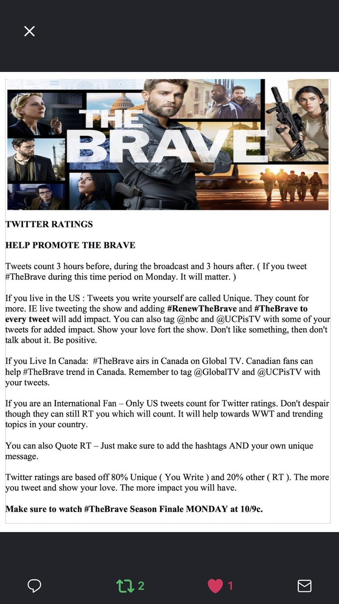 PartyPaulG1992's tweet photo. Every single tweet related to the #RenewTheBrave/#RedeployTheBrave campaign. Even mine 

#TwitterMomentsOfTheDecade

 @duda_cantaluppi @JayMcChaos @eniledam05 @popcultureview @scrappnfan @islandshortie @thebravefan @LoveTheBrave1 @SBOfficialTrend @CristinaMJones @apriluvn https://t.co/V6QAyzp2gx