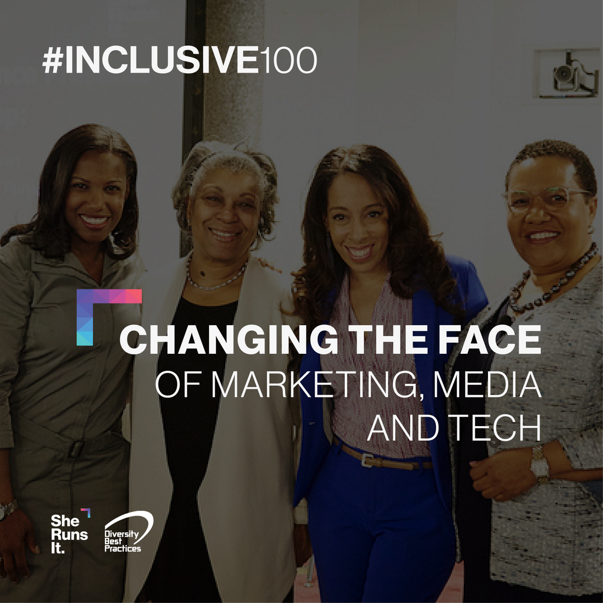 SheRunsItOrg's tweet photo. In 2017 we launched a consortium designed to solve #inclusion + #diversity in our industries. Formerly called the Inclusion and Diversity Accountability Consortium, it launched in collaboration w/Diversity Best Practices. Today we are @inclusive100 !

https://t.co/y1Ze04OmSo https://t.co/eWkAsuN05x