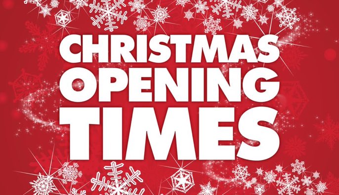shltd36's tweet photo. Don’t forget we are only closed on Christmas Day, Boxing Day and New Year’s Day.  Otherwise normal hours. 🎄🎄#openinghours #christmasopeninghours https://t.co/gpO1dD01wZ