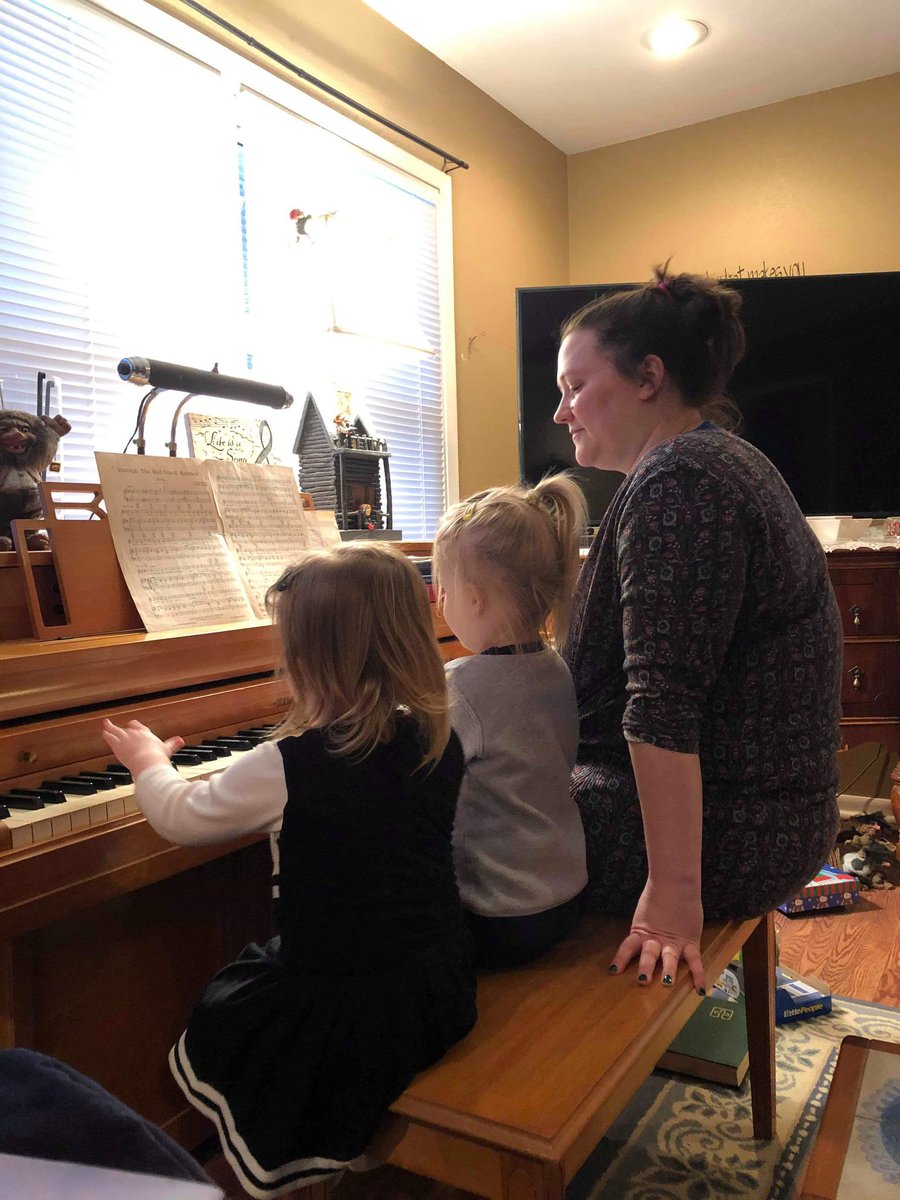 Gildea_MrsNerd's tweet photo. My favorite part of Christmas is getting to play with these two 🎄🎁🎵 #blessed https://t.co/foRLfYbLHk