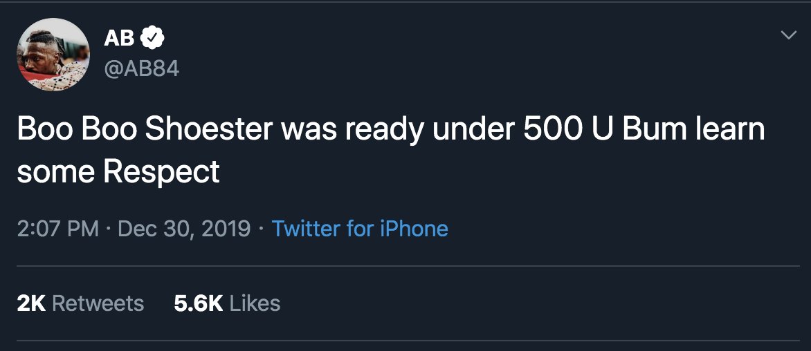 B R Gridiron On Twitter Antonio Brown Takes A Shot At Bum Juju Smith Schuster For Finishing 2019 With 552 Receiving Yards Learn Some Respect The Former Steelers Teammates Had A Public Falling Out B R Gridiron On Twitter Antonio Brown Takes A Shot At Bum Juju Smith Schuster For Finishing 2019 With 552 Receiving Yards Learn Some Respect The Former Steelers Teammates Had A Public Falling Out