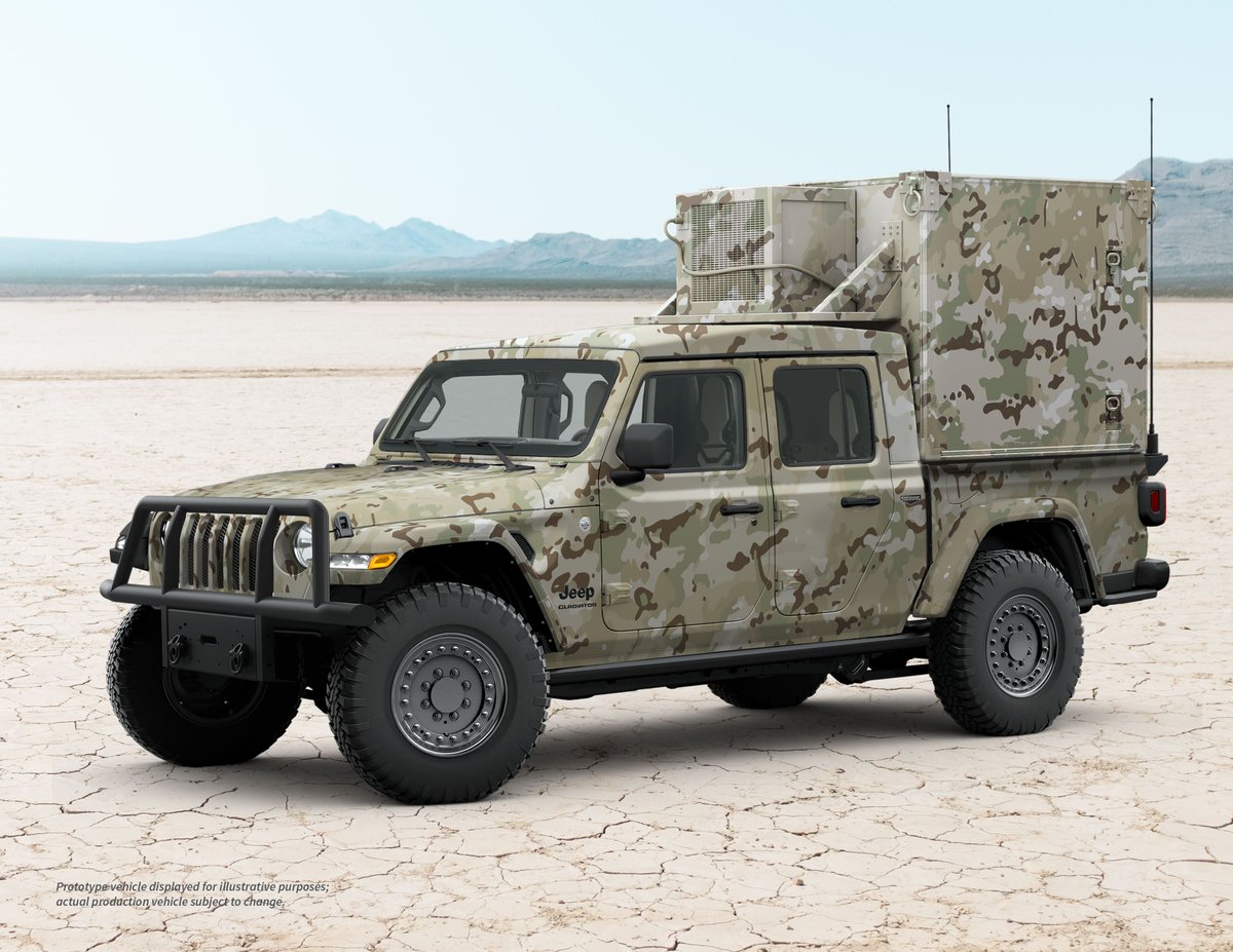 CARandDRIVER's tweet image. The @Jeep Gladiator gets even more rugged as a military-spec vehicle: crdrv.co/ftPnNB9