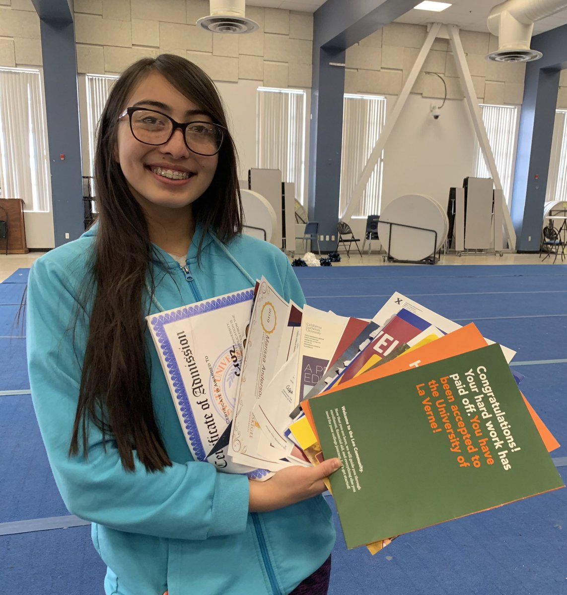 summitcheerlife's tweet photo. Congrats to one of our varsity captains who already has over 15 college acceptances and still waiting on many more! #studentathlete #summitcheer #summitcoed https://t.co/Pw9EVF14M7