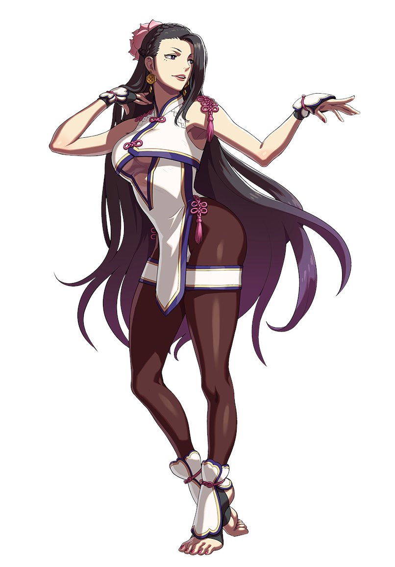 LUONG - "The Enchanting Beauty"Age: ???Country: ???Team: Kim TeamOrigins: KOFXIVa mysterious woman, luong shares little about herself with others. while she's cold to her opponents, she's affectionate towards her lover gang-il and towards kim... much to his displeasure.