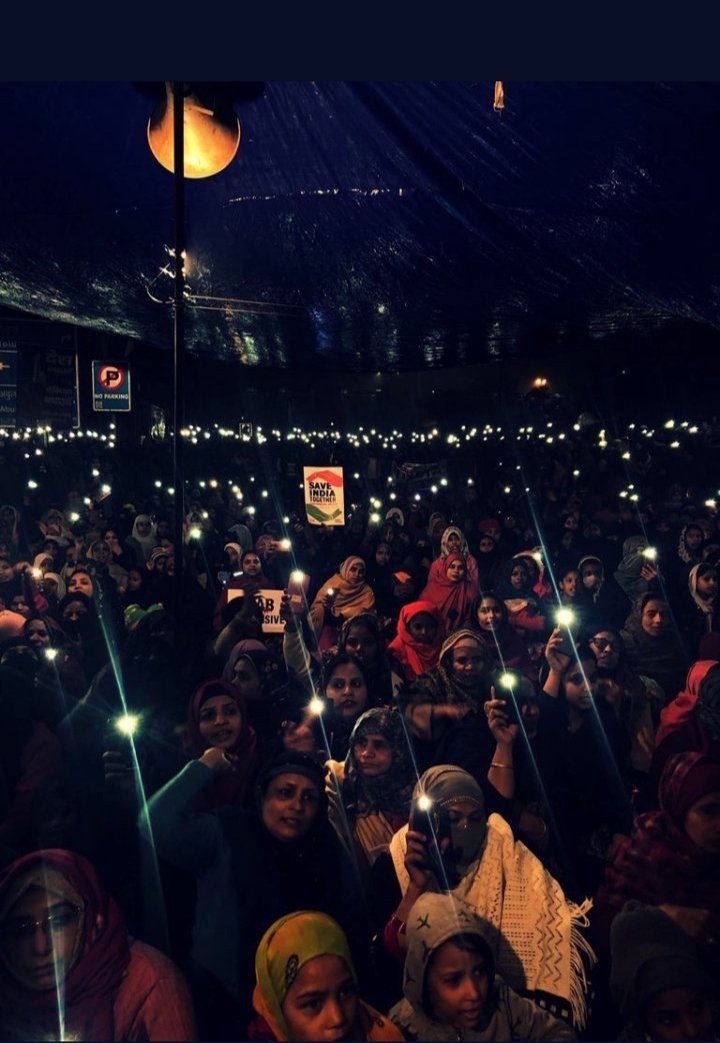 Women leading the resistance against fascism in India. What a powerful image