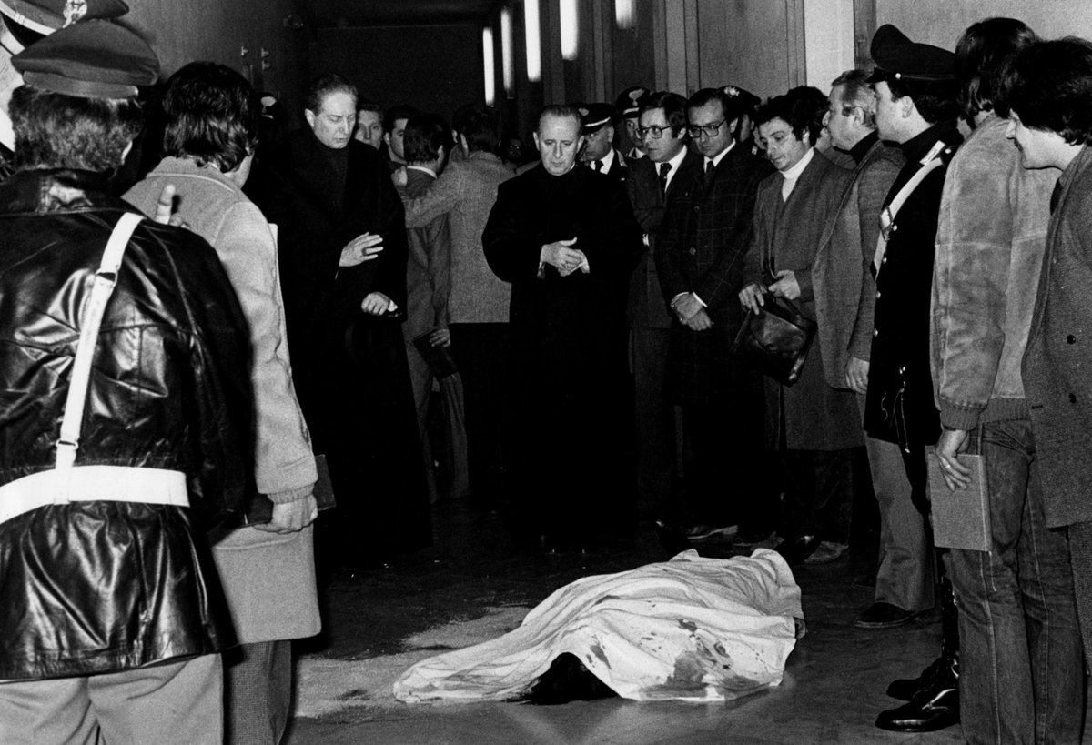 The next day, 19 March 1980, yet another Judge, Guido Galli, was murdered by far-left terrorists, this time belonging to the group known as Prima Linea. Galli taught criminology at the University of Milan and was shot as he came out of a lecture room 7.>