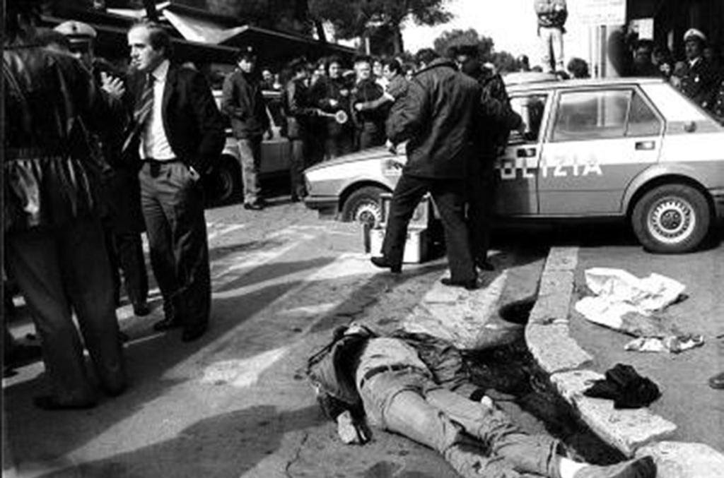 On same day, 28 May 1980, Francesco Evangelisti, police officer, was killed in exchange of gunfire with neo-fascists belonging to the NAR (Nuclei Armati Rivoluzionari). The terrorists had attempted to humiliate him & other officers by stealing their weapons but they reacted 10.>