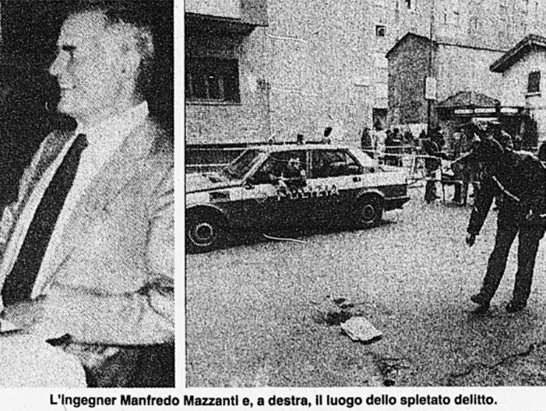 On 28 November 1980, Brigate Rosse terrorists murdered Manfredo Mazzanti, technical director of the Falck Unione steelworks, in Milan. The terrorists chose their victim from a photograph in the company magazine 17.>