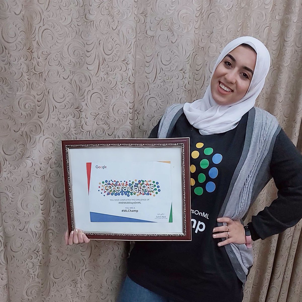 nouranwalid551's tweet photo. I was honoured to be chosen as one of the #MLChamp of #MENA30DaysOnML in nov😍🔥..Thank you @GoogleArabia for giving us this GREAT opportunity 😊🙏 @abid_salim @iayazedan @hassaan_mahdy @Omranic https://t.co/yANTeglTuh