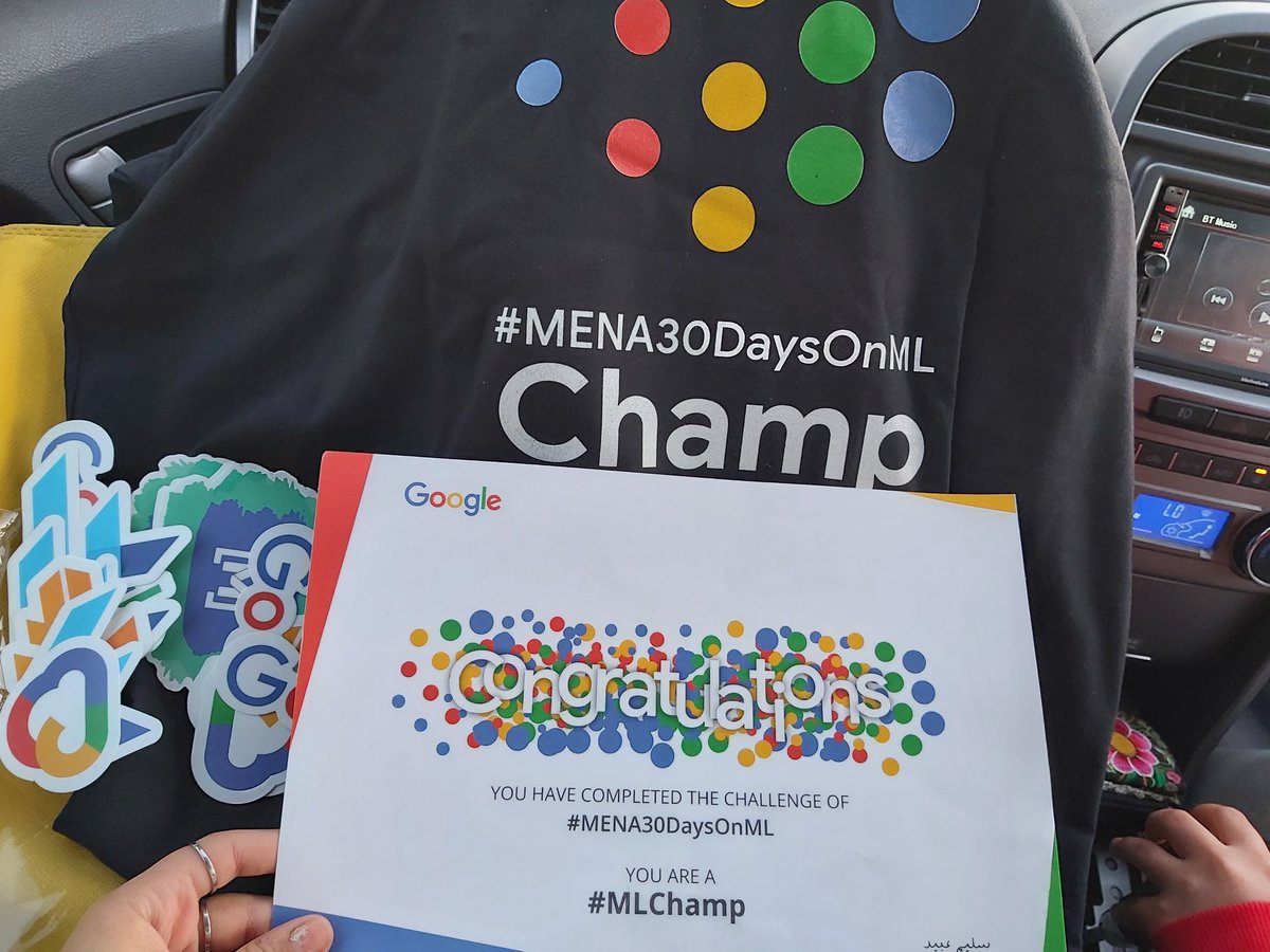 nouranwalid551's tweet photo. I was honoured to be chosen as one of the #MLChamp of #MENA30DaysOnML in nov😍🔥..Thank you @GoogleArabia for giving us this GREAT opportunity 😊🙏 @abid_salim @iayazedan @hassaan_mahdy @Omranic https://t.co/yANTeglTuh