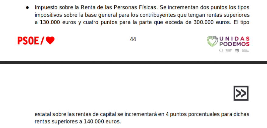 EconoCabreado's tweet photo. El punto sobre fiscalidad del acuerdo entre PSOE y Unidas Podemos lleva muuuuucho más que la subida del IRPF a las rentas mayores de 130.000. Es la explicación del "miedo de la CEOE" al acuerdo y, de llevarse a cabo, un gran cambio fiscal. https://t.co/95z1yn6b62