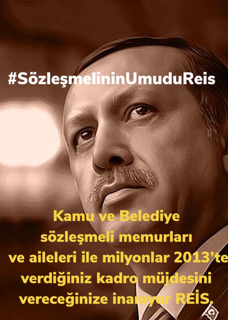 4Bve5393eKADRO's tweet photo. #SözleşmelininUmuduReis
REİS Adalet ve Kalkınmaya inandık.Adalet 2013'te verdiğin gibi Kamu ve Mahalli idarelerde 300.000 sözleşmeli memura KADRO için artık tecelli etsin.
@RT_Erdogan @tcbestepe  @fuatoktay @NumanKurtulmus @ZehraZumrutS @lutfielvan @mehmetozhaseki @mehmedmus https://t.co/k59JU4Rm2A
