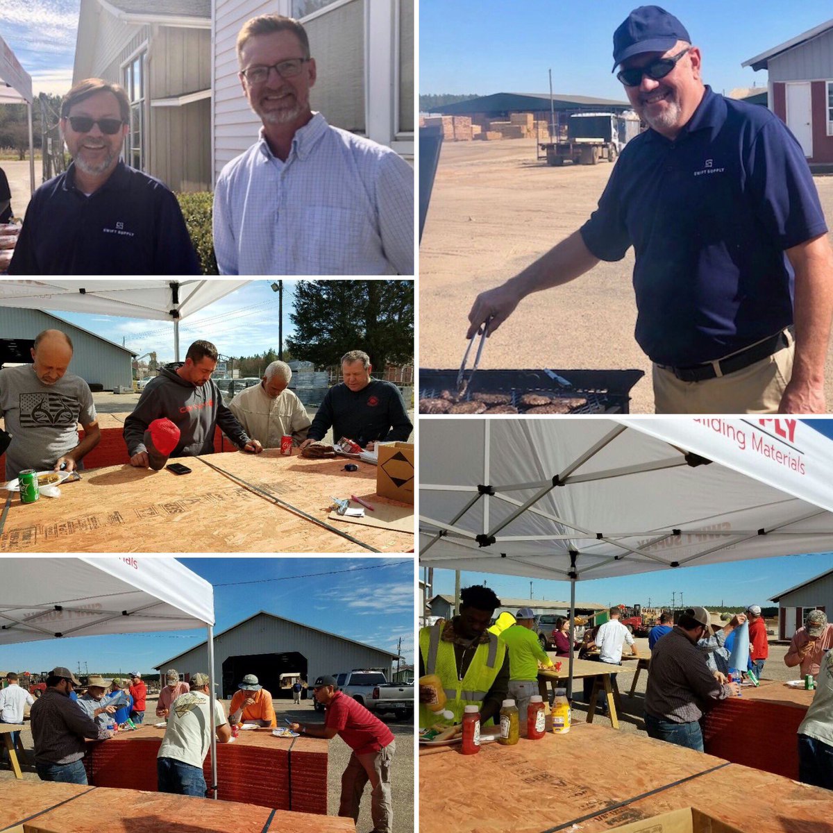 We had a great time last month celebrating with our contractors here in Atmore. We had almost 50 customers join us and we enjoyed sunshine, good food, and great company! Congratulations again to Bryan Couch from Rolin Construction that won a set of saw horses! 

#SwiftSupply