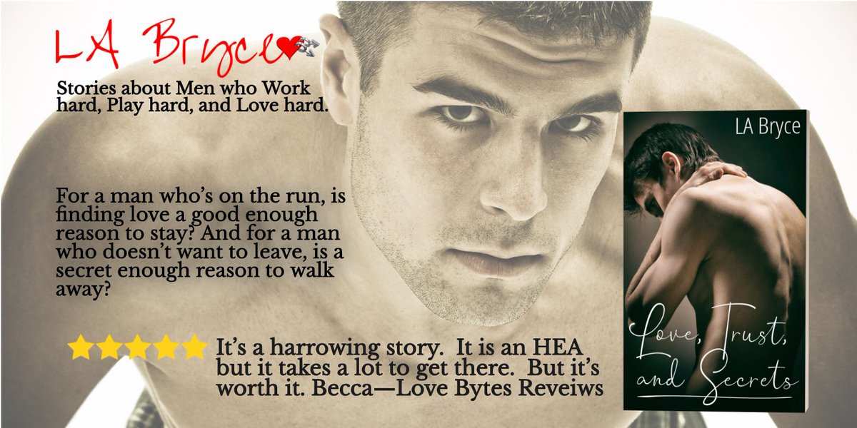 50% OFF Now-January 1st—Love, Trust, and Secrets—a story whose main focus is the love between 2 men where one is hiding the fact he's wanted by the police for a crime he didn’t commit—by <a href="/LABryce_author/">LA Bryce</a> Enter SEY50 at checkout  ow.ly/TN1550xI2im #mmRomance  #LoveIsLove #TBR