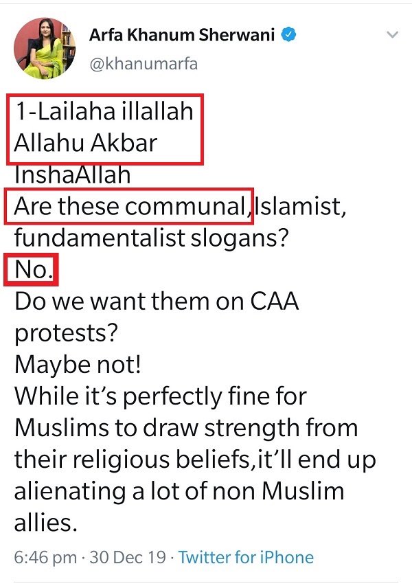 arifaajakia's tweet photo. Allah o Akbar &amp; Insha Allah are secular.
Bhaarat mata ki jay  is communal.
Last year, she termed Bharat mata ki jay as communal &amp; yesterday she termed Allah Akber secular.
It only happens in India. These kind of Bigots can play their dirty games only in a tolerant country, India. https://t.co/41JmXB90oA