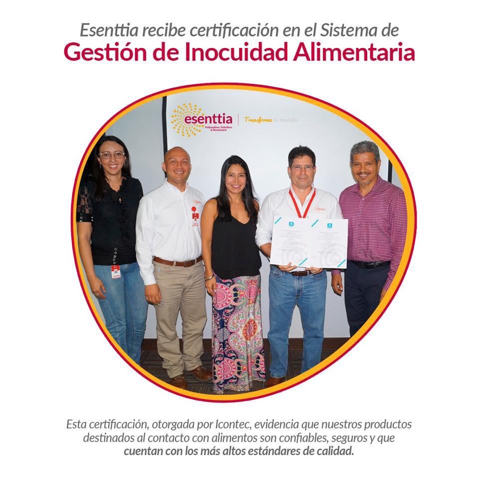 JorgeSegreraM's tweet photo. .@EsenttiaSA logra certificación de su sistema de Gestión de Inocuidad Alimentaria por @ICONTEC . Esto genera mayor confianza a nuestros clientes. https://t.co/ykj1OgdyUk
