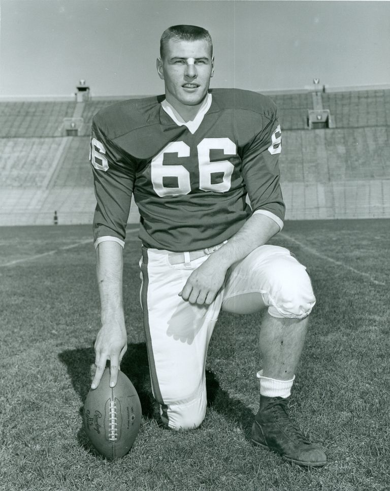 Gerald “Jerry” Kulcinski in his Wisconsin Badgers uniform in the late 1950s.