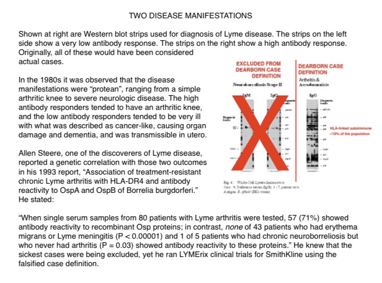 BeauxReliosis's tweet photo. Allen Steere, one of the architects of the falsified case definition/testing, was the one who originally published about the two disparate outcomes. #LymeArthritis vs #LymeAIDS https://t.co/7ZP2lVqhw3