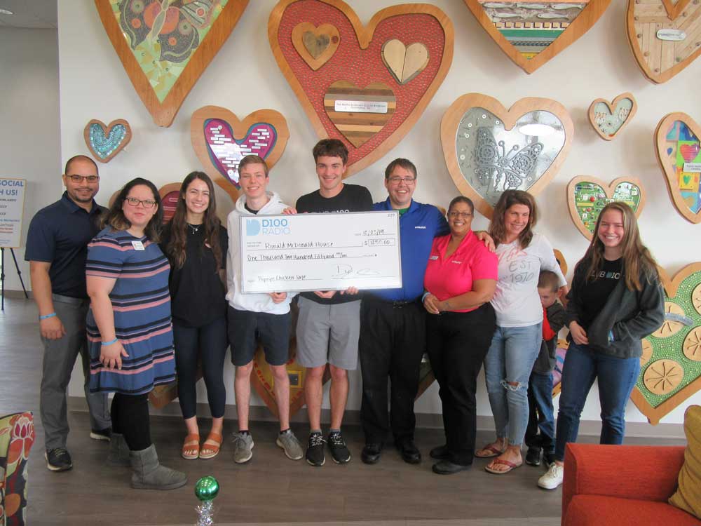 We just love when students get together and help our families! Thank you to this group from Lake Highland Preparatory School and the radio station <a href="/D100/">D100 Radio</a> for raising $1,250 for our Houses!