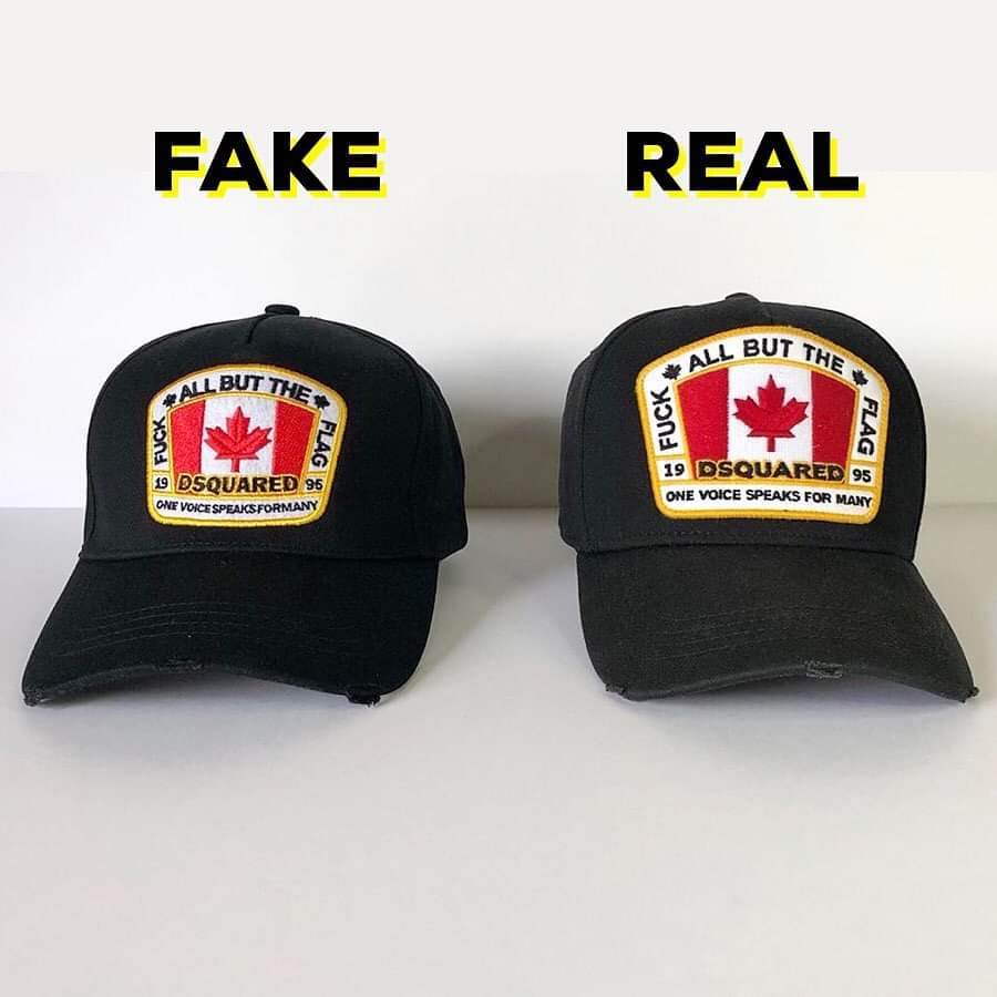 fake vs real dsquared cap