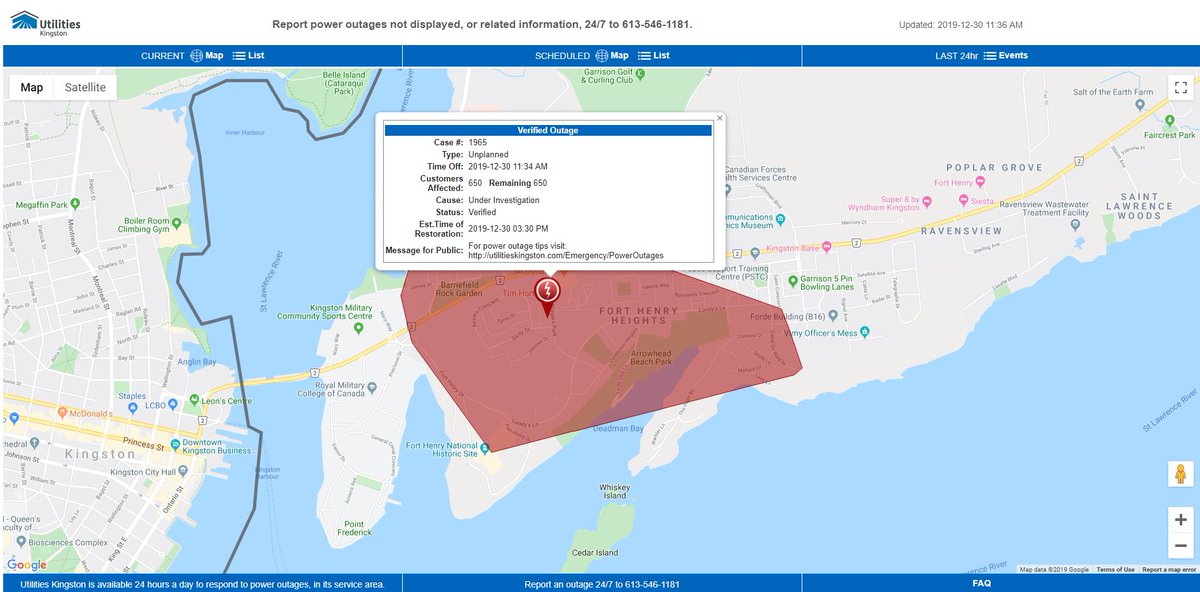 Utilities Kingston On Twitter Hi Rose That Area Is Serviced By Hydroone Please Refer To Their Outage Map For Details Https T Co T5neghiudn
