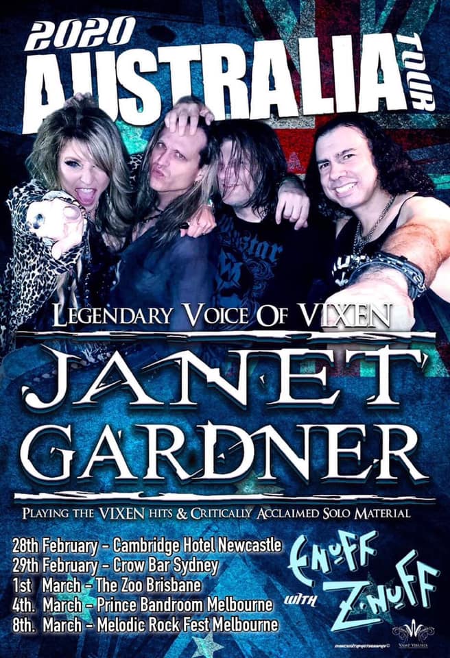 RobSaahMetal's tweet photo. Planet Janet (Janet Gardner (Formerly of Vixen)) will be touring Australia in 2020!! She will be performing the hits of Vixen, songs from her debut album, and song from her new album "Your Place In The Sun"! 

#Australia #Music #Metal #concert https://t.co/z7HrrenmOq
