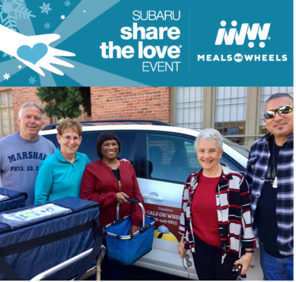 PasadenaMoW's tweet photo. Subaru and its retailers support Meals on Wheels because it's part of their commitment--to leaving the world a better place than they found it through the core values of trust and love. #ShareTheLove https://t.co/TMt5G9vpiO
