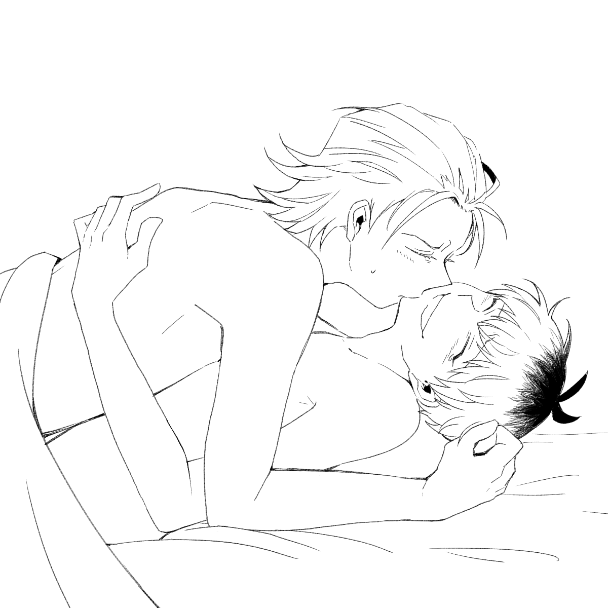 これは初夜チャレンジしようとしたけど感度が赤ちゃんすぎてどう触ってもくすぐったがる簓のせいで1ミリも進展せず何もせず眠ることになる初夜失敗ろささです。 