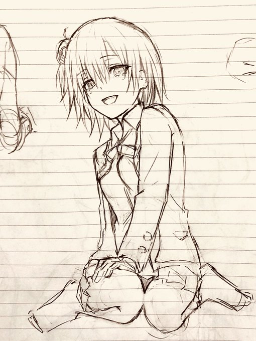俺ガイル続再放送、今日はバイト終わってから8話まで観れました
観ながら描いてたやつです 