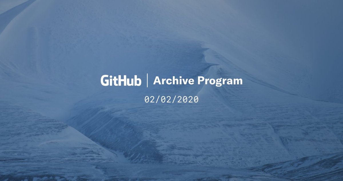 mamund's tweet photo. GitHub Archive Program https://t.co/obiJnl88tb

"We will protect this priceless knowledge by storing multiple copies, on an ongoing basis, across various data formats and locations, including a very-long-term archive designed to last at least 1,000 years." https://t.co/xkeeQtsdTJ