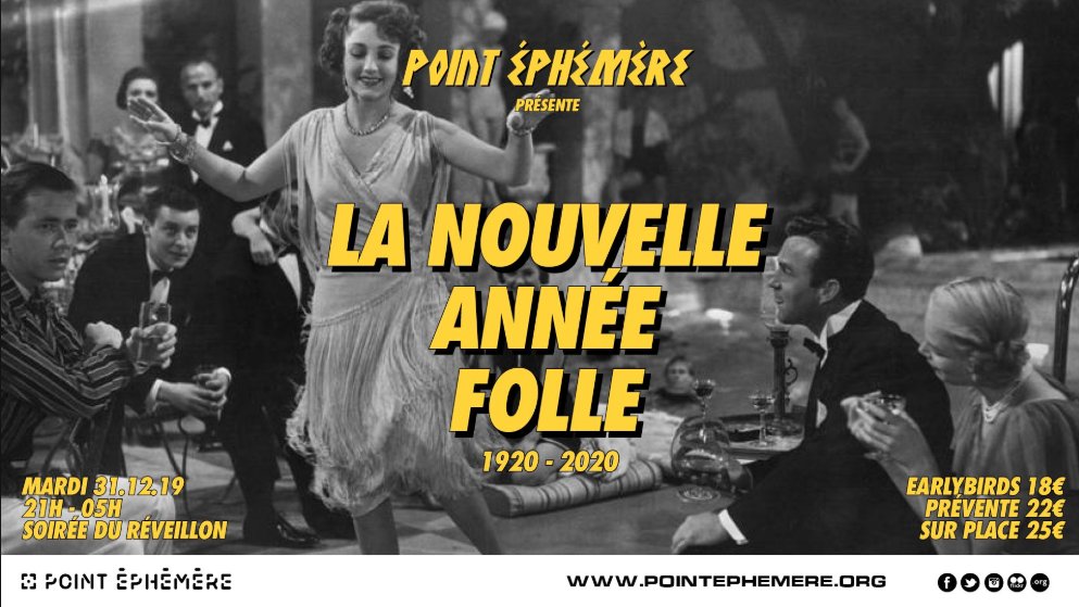 [RT Sympa] Pour les parisiens, rendez-vous pour le réveillon au <a href="/PointEphemere/">Point Éphémère</a> (Paris 10/19)

plus d'infos : bit.ly/2ZCrWON

Si questions ----> MP ouvert ;)